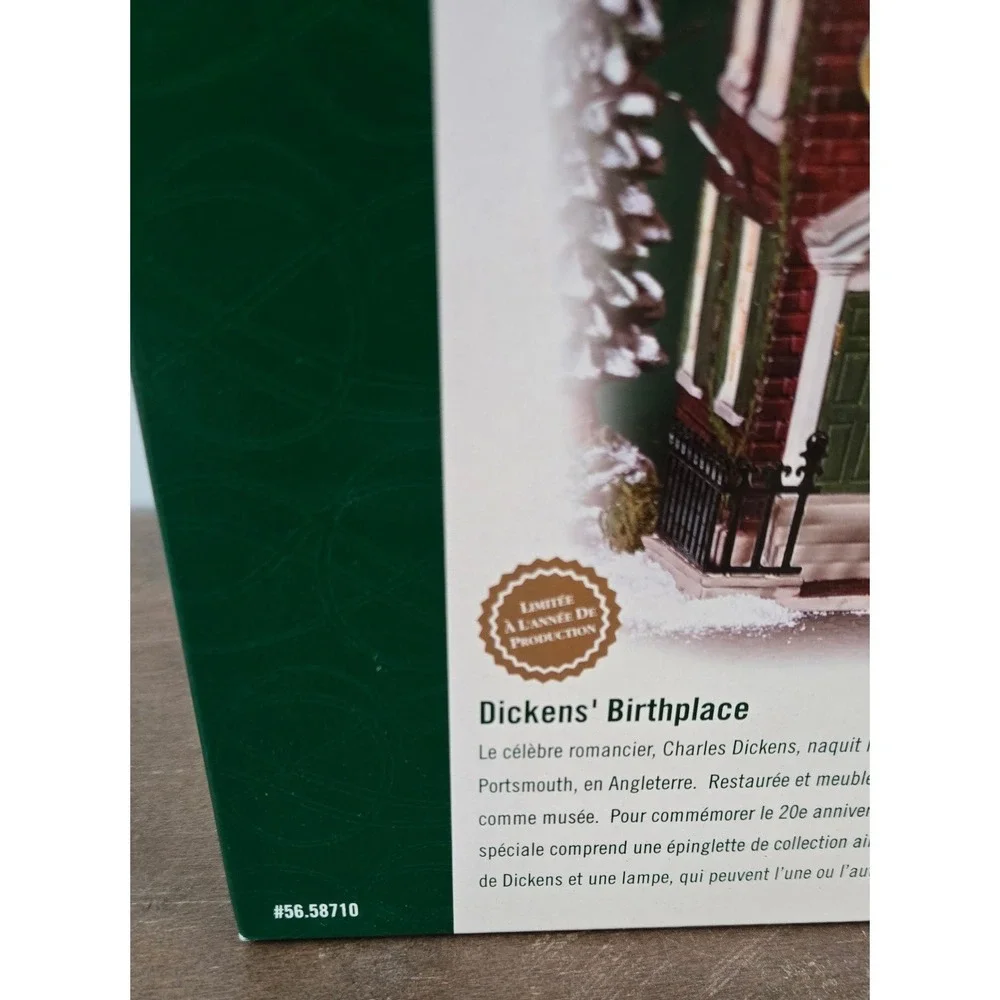 Department 56‎ Dickens' Birthplace Special Edition Dickens Village w Pin dept 56